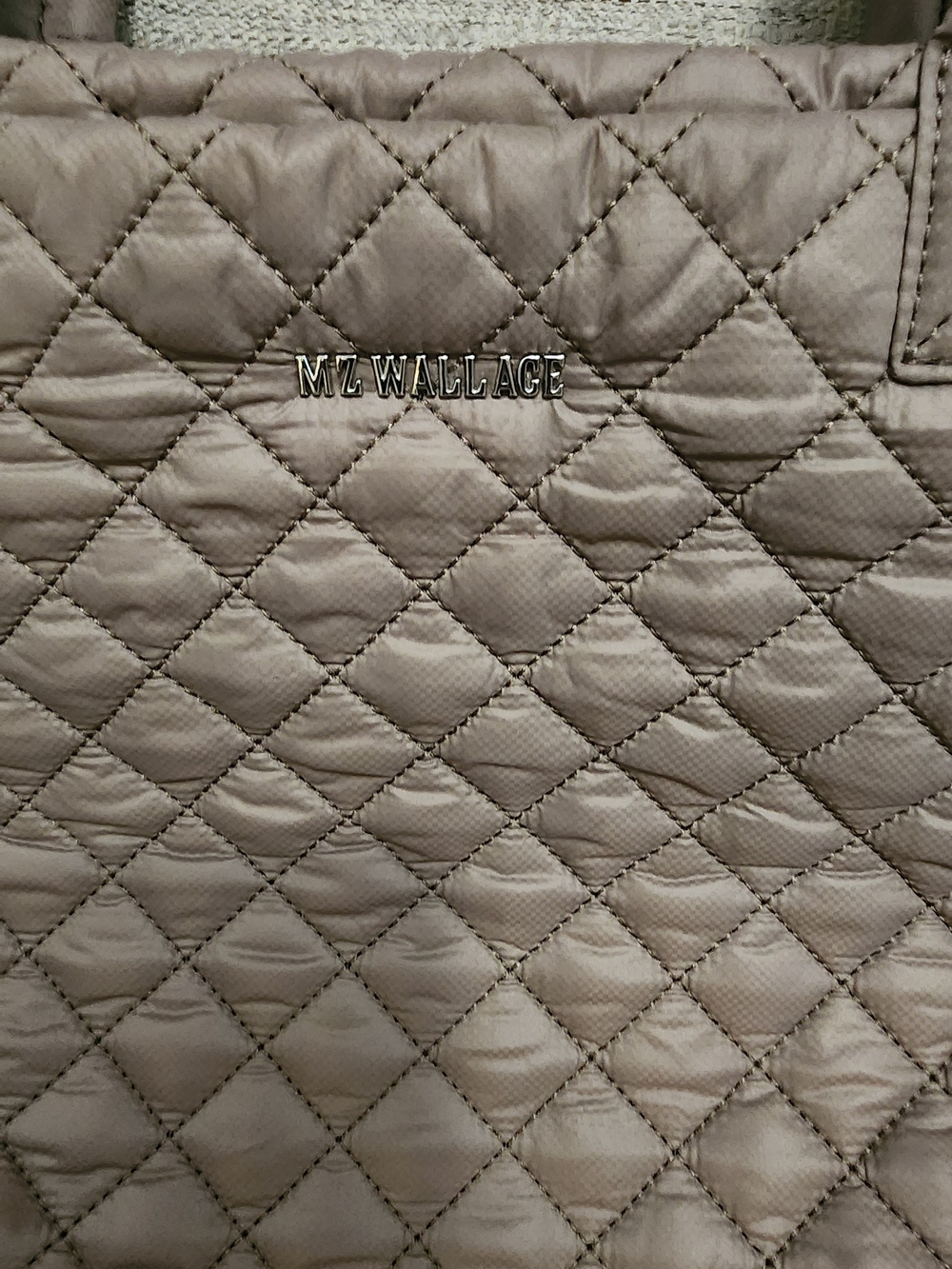 MZ Wallace Quilted Large Tote in Taupe Brown - Picture 2 of 14
